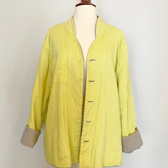 Eileen Fisher Reversible Quilted Puffer Patch Pocket Chore Coat Size XLarge - Picture 7 of 10